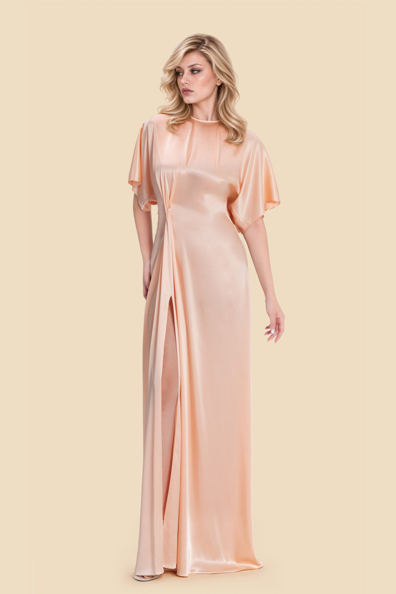 Kerimé Ataker Salmon Silk Gown