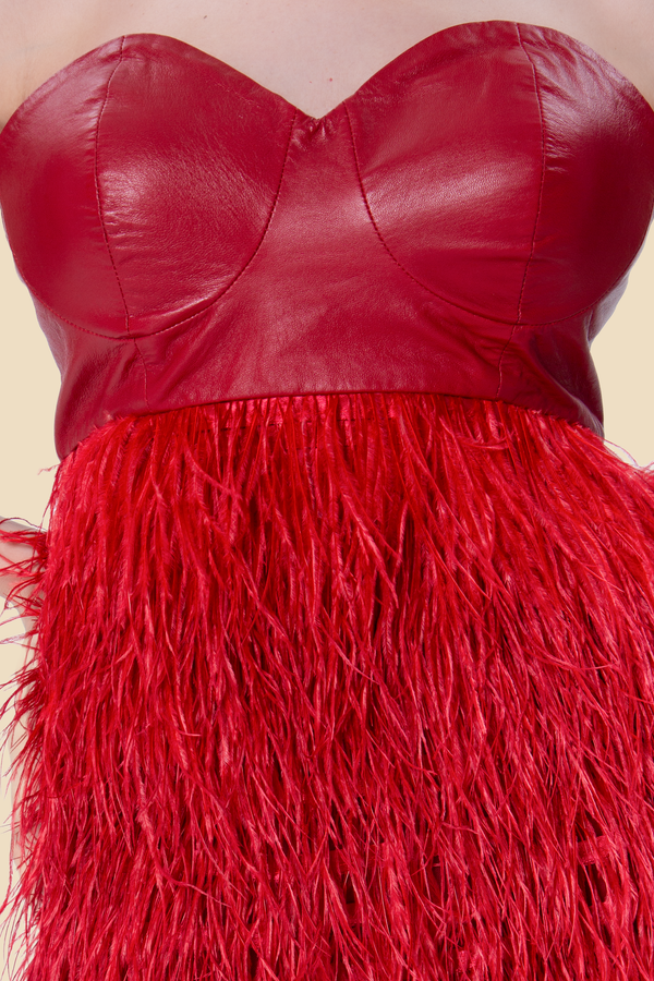 Feather Mini Dress by Kerime Ataker – detail 2