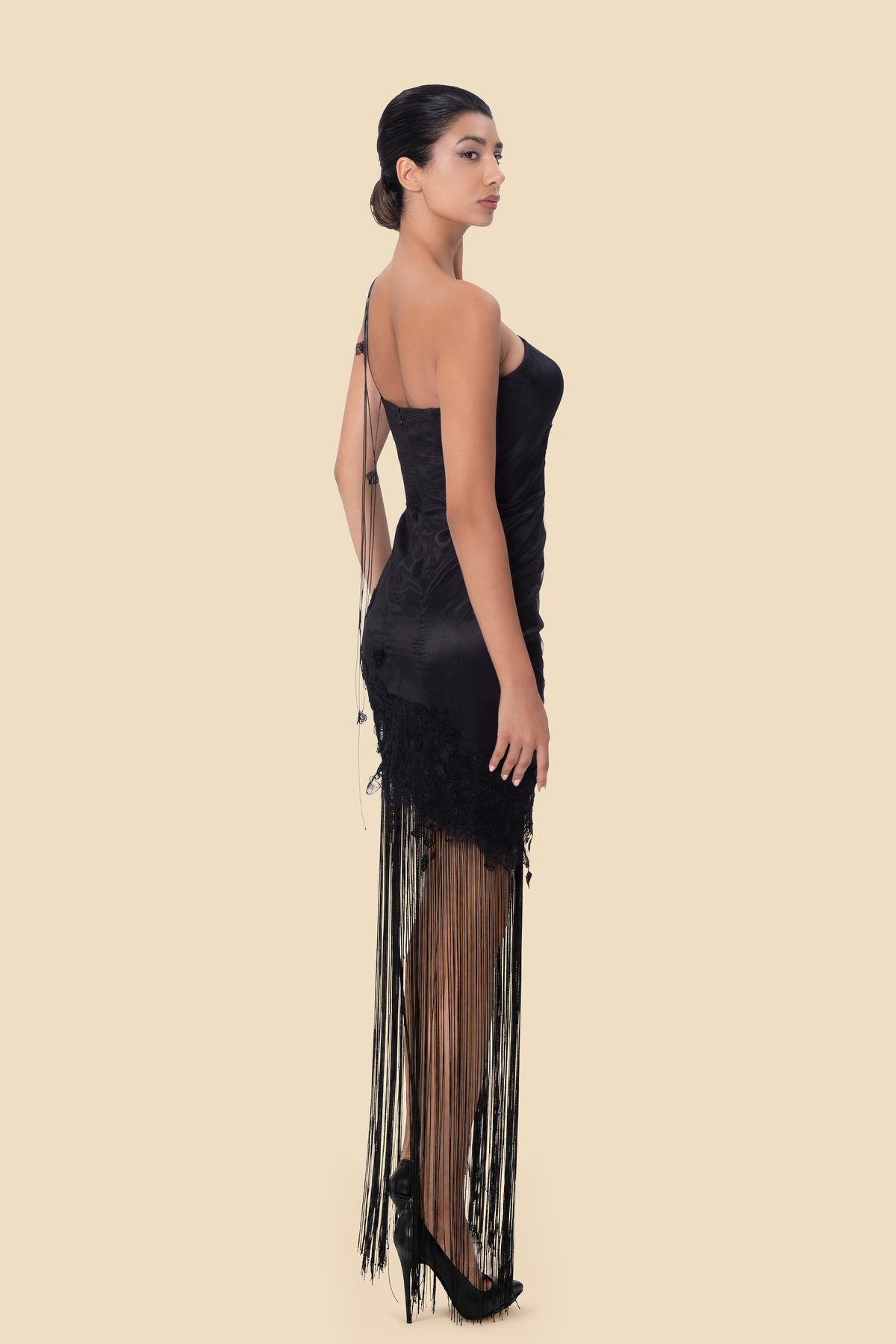 Lace Fringe Dress by Kerime Ataker – detail 5