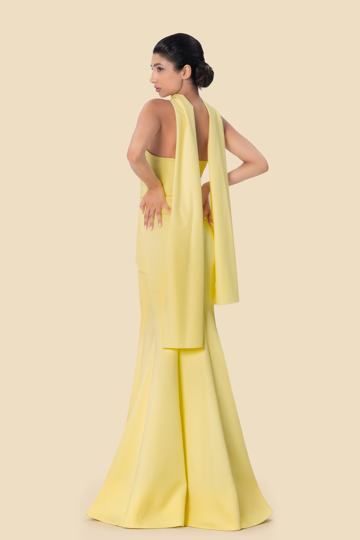 3D Flower Strapless Gown by Kerime Ataker – detail 3