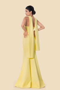 3D Flower Strapless Gown by Kerime Ataker – detail 3