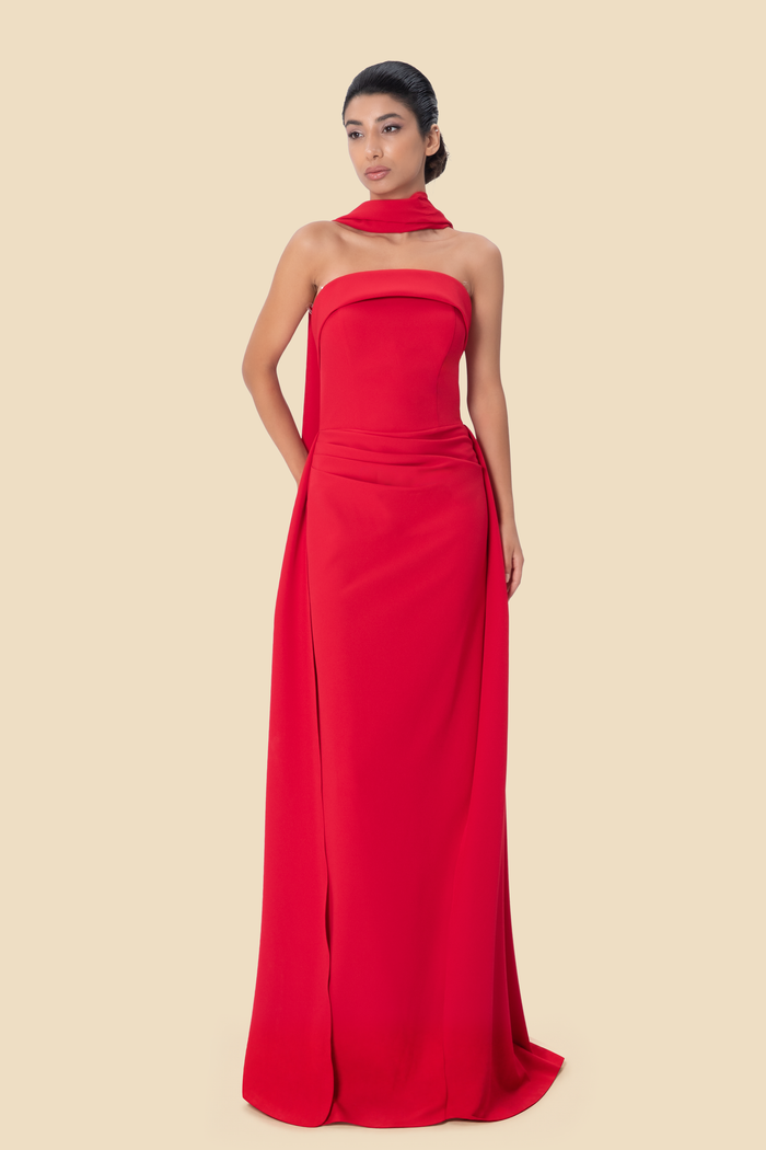 Strapless Column Gown by Kerime Ataker