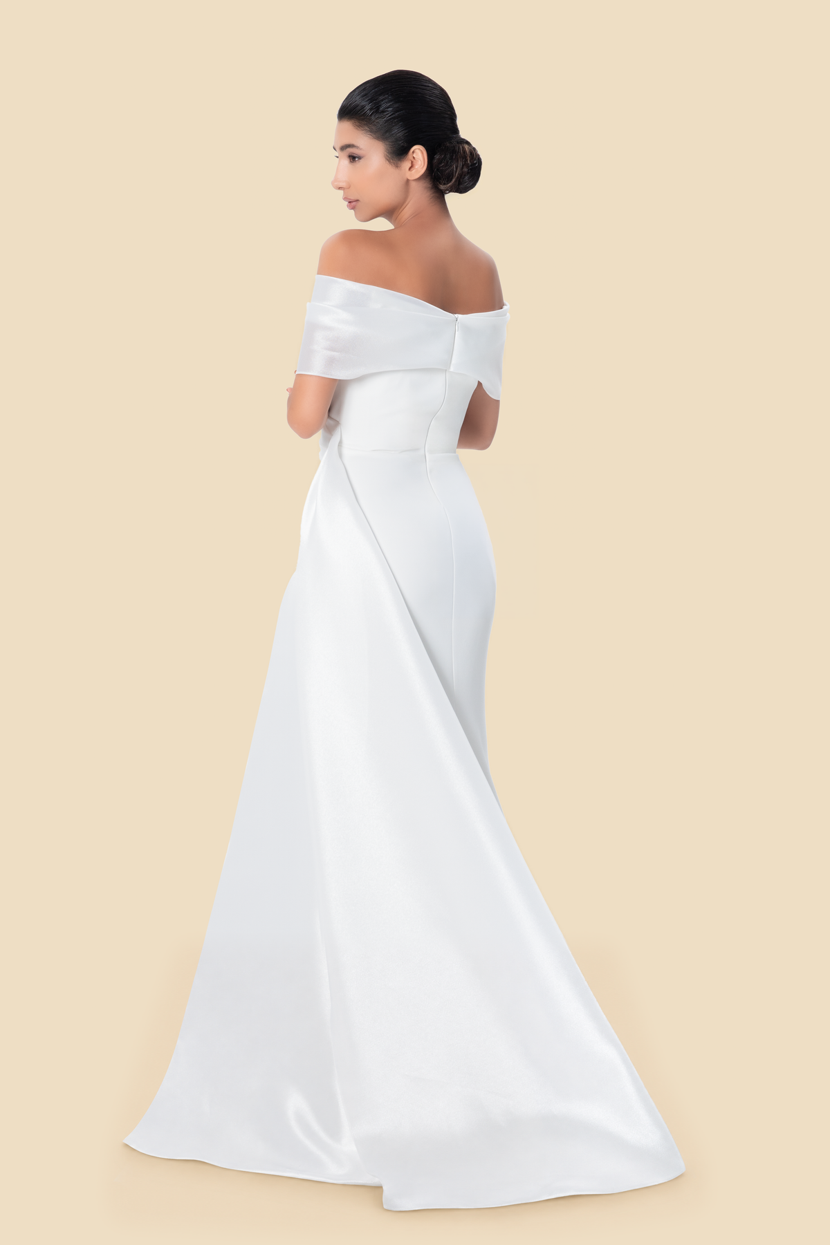 Draped Mermaid Gown by Kerime Ataker – detail 5