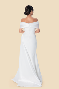 Draped Mermaid Gown by Kerime Ataker – detail 6