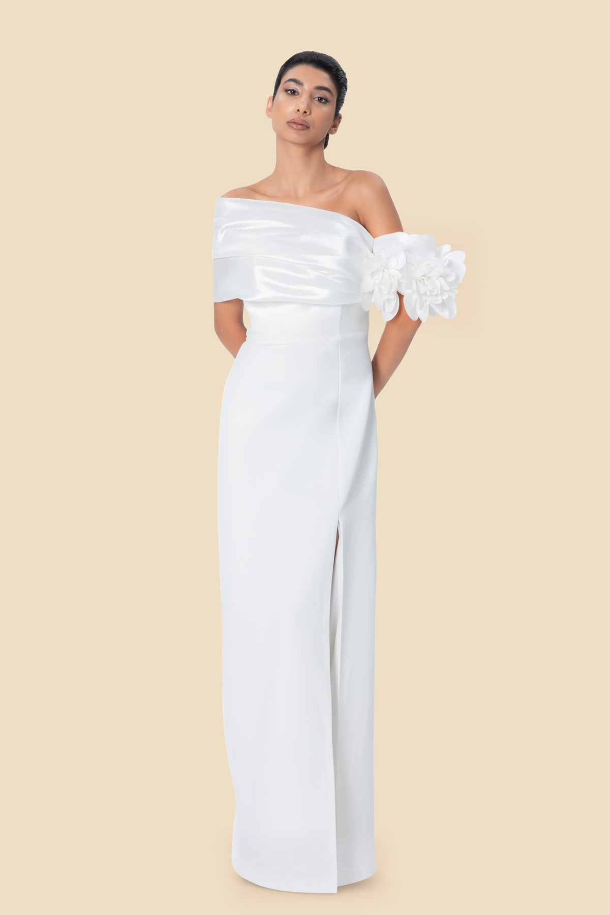 Floral Column Gown by Kerime Ataker