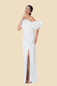 Floral Column Gown by Kerime Ataker – detail 7