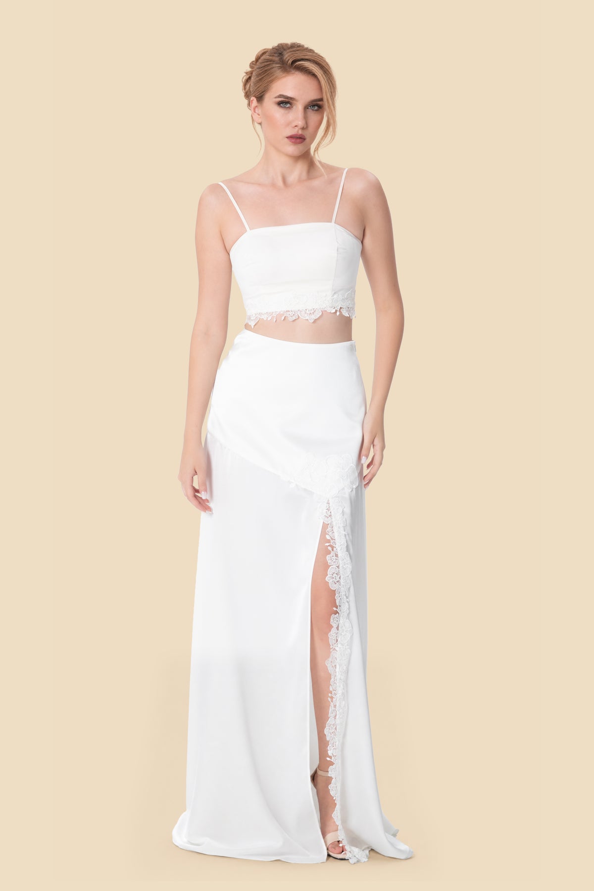 Lace Silk Skirt by Kerime Ataker