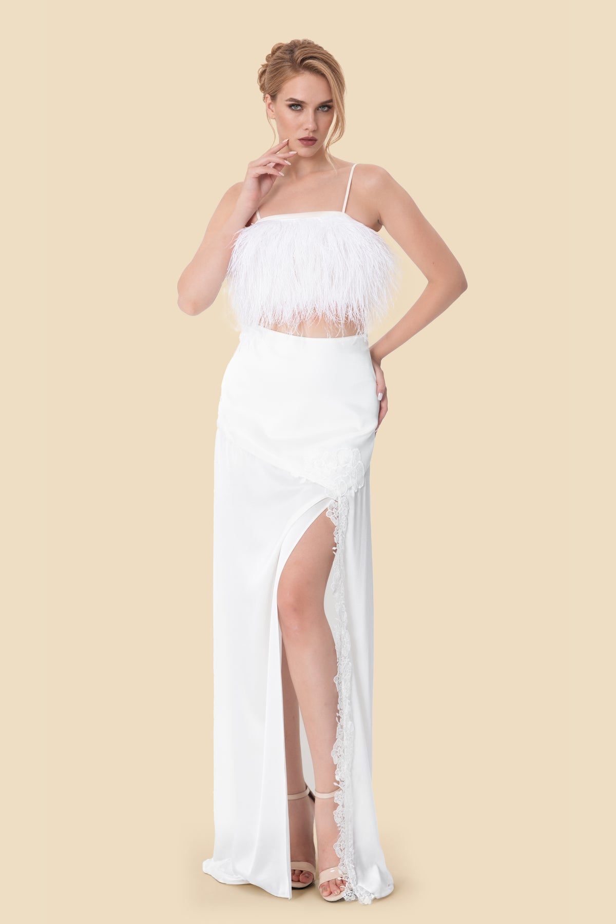 Lace Silk Skirt by Kerime Ataker – detail 2