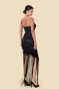 Lace Fringe Dress by Kerime Ataker