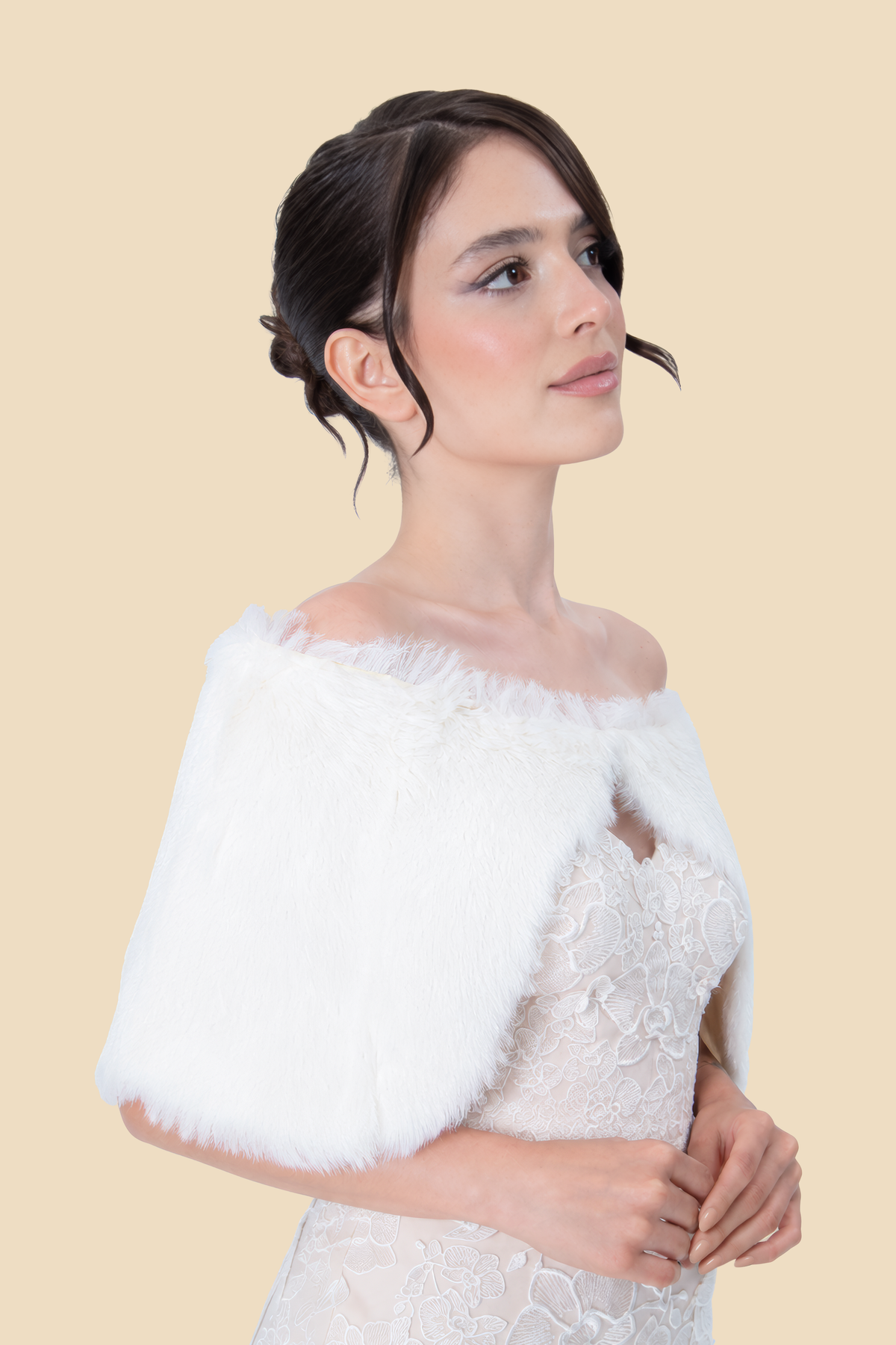 White rabbit fur bolero by Kerime Ataker, product image 1