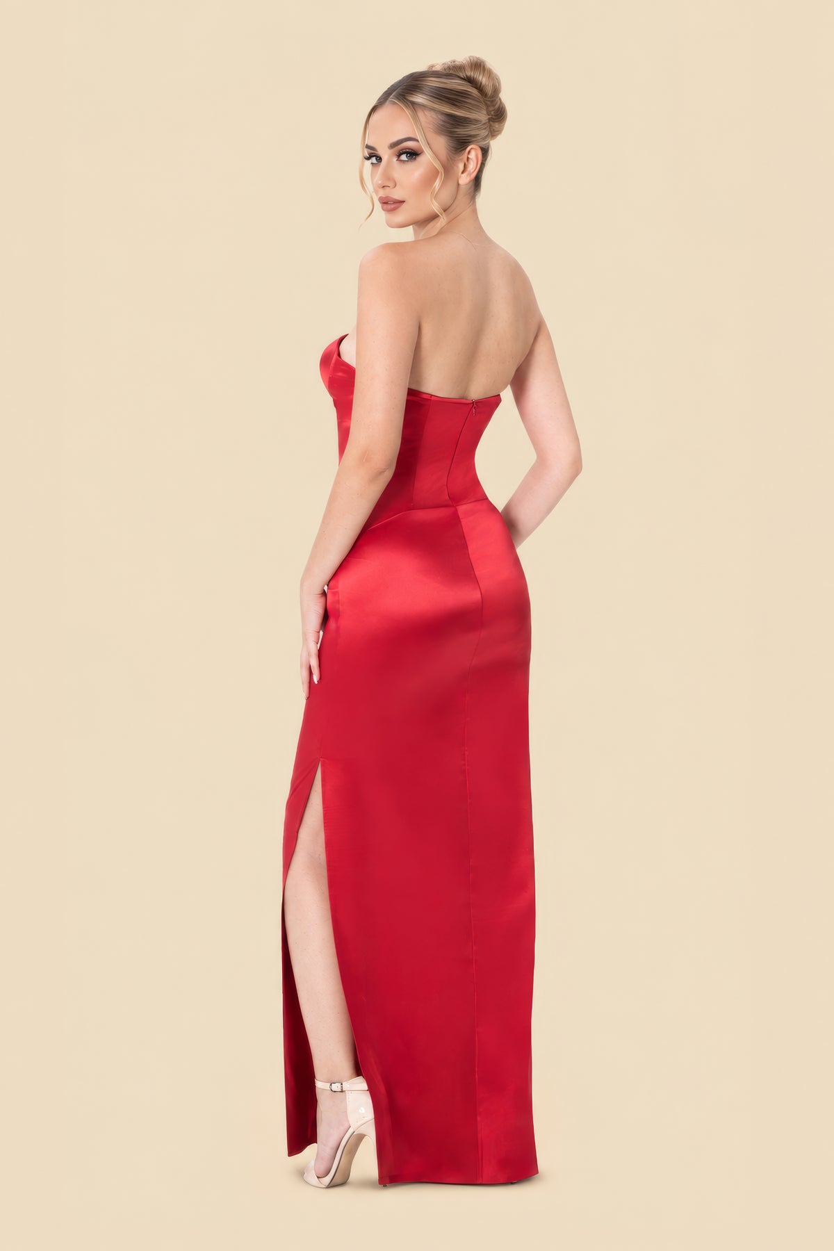 Draped Silk Gown by Kerime Ataker – detail 4