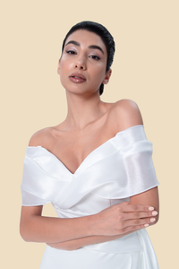 Draped Mermaid Gown by Kerime Ataker – detail 3