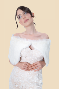 White rabbit fur bolero by Kerime Ataker, product image 3