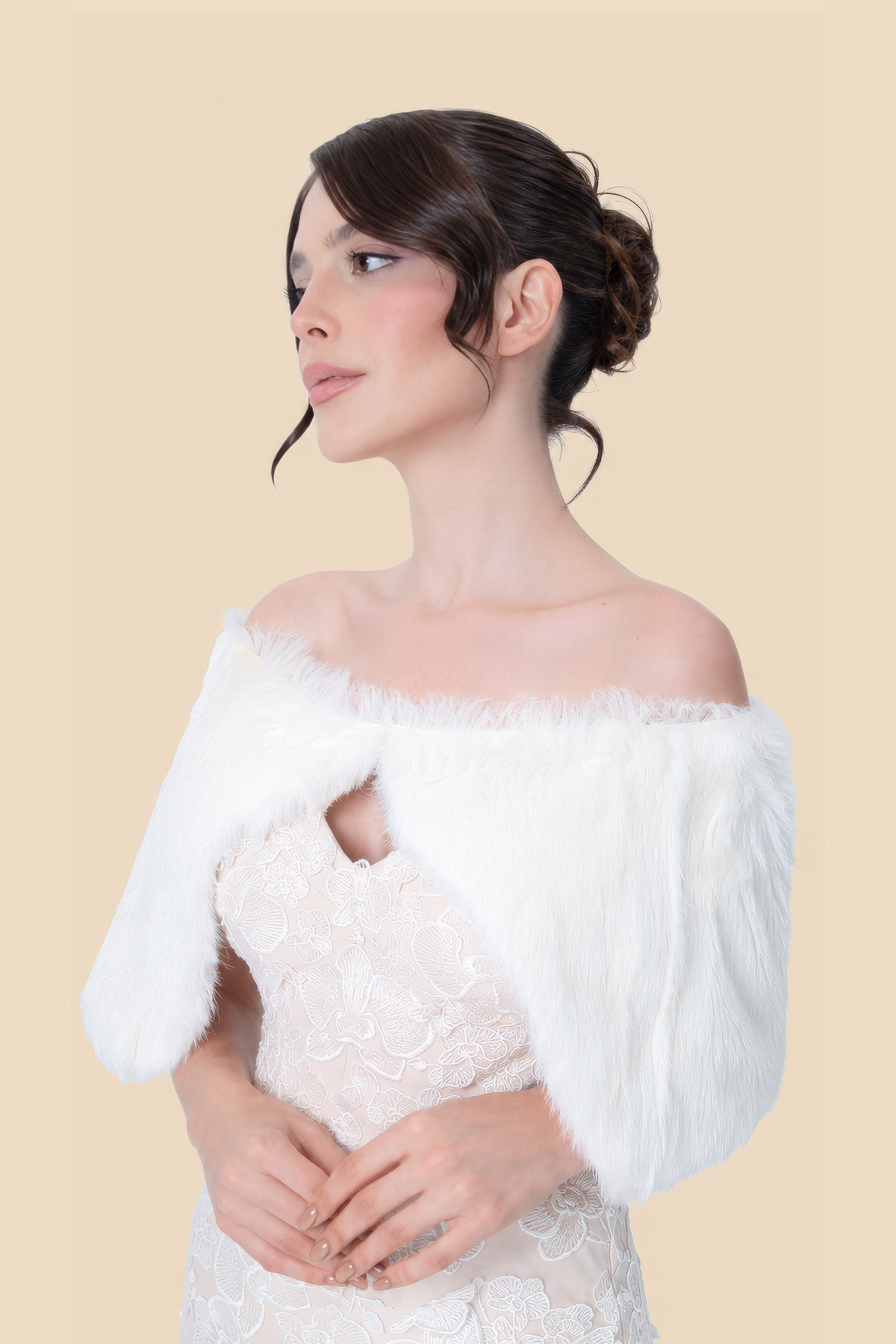White rabbit fur bolero by Kerime Ataker, product image 2
