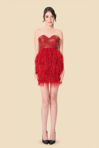 Feather Mini Dress by Kerime Ataker