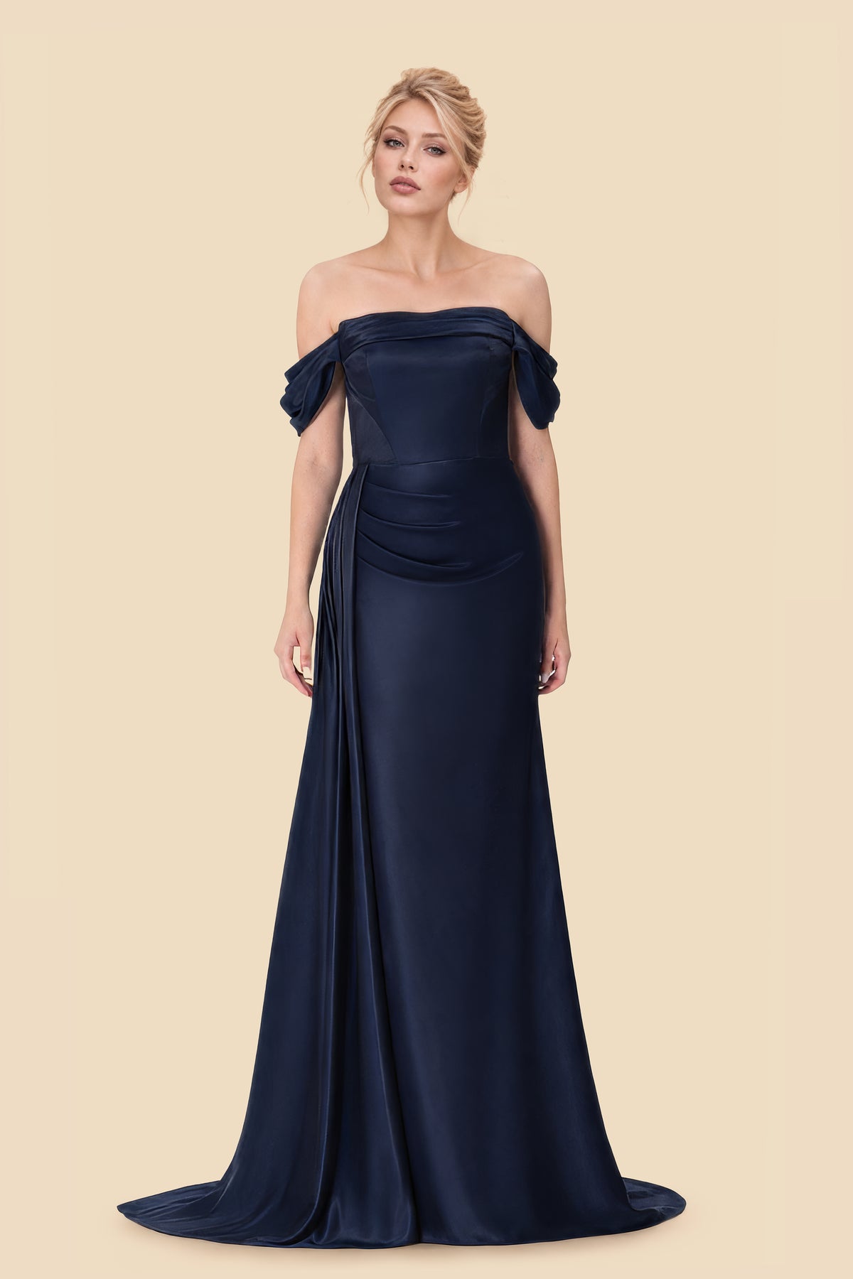 Viscose Silk Draped Gown by Kerime Ataker