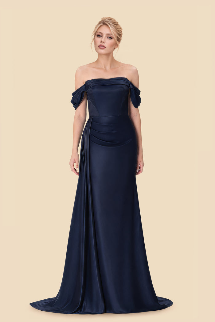 Viscose Silk Draped Gown by Kerime Ataker
