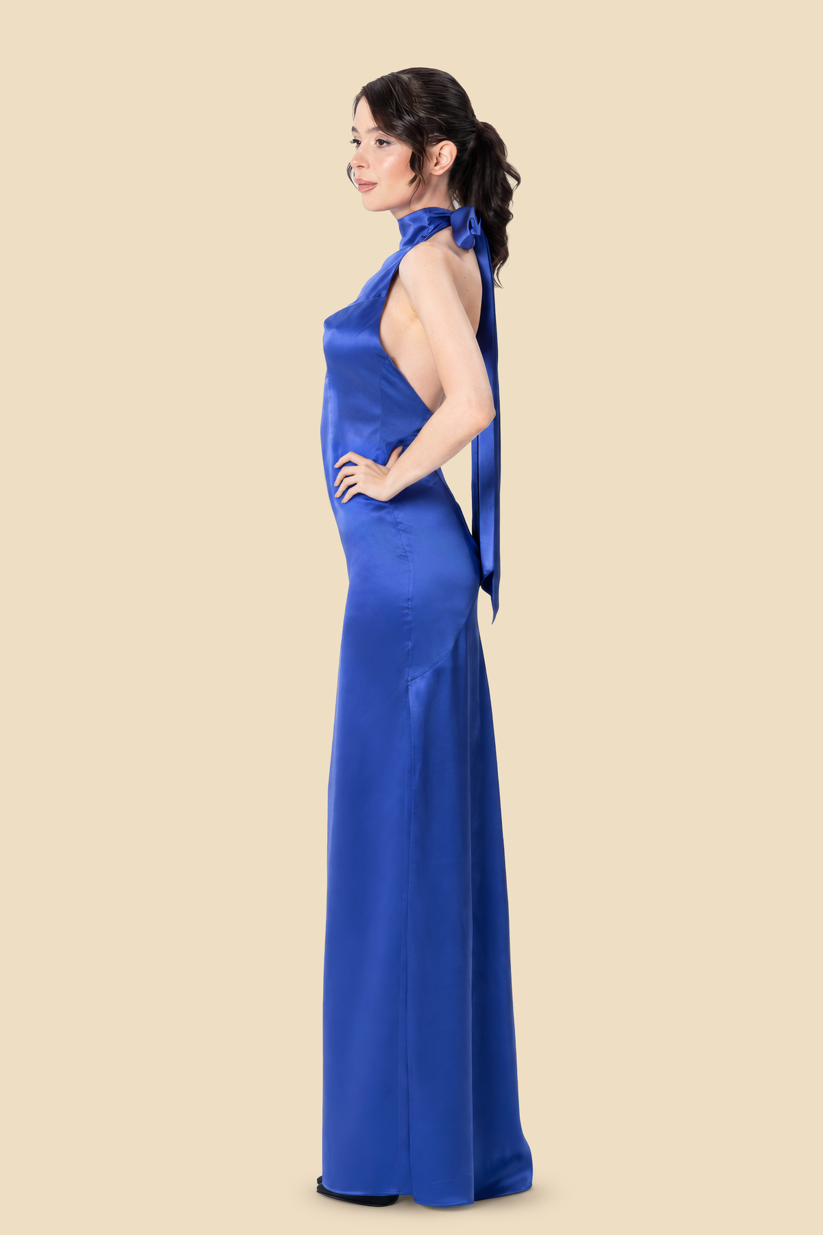 Silk Halter Gown by Kerime Ataker – detail 5