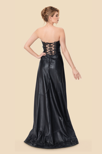Leather High-Low Gown by Kerime Ataker – detail 4