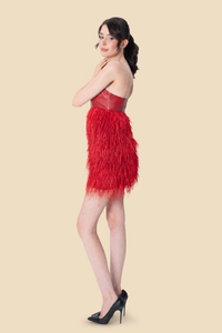 Feather Mini Dress by Kerime Ataker – detail 5