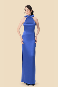 Silk Halter Gown by Kerime Ataker – detail 6