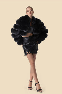 ELLERIE cropped fox fur jacket by Kerime Ataker