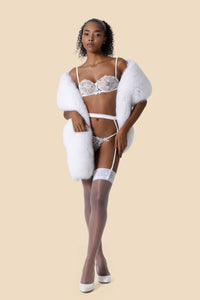 MIA voluminous fox fur wrap by Kerime Ataker