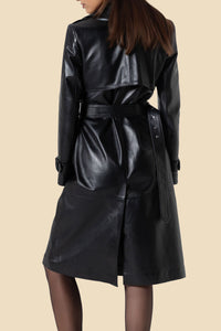 EMMALINE women's leather trench coat by Kerime Ataker