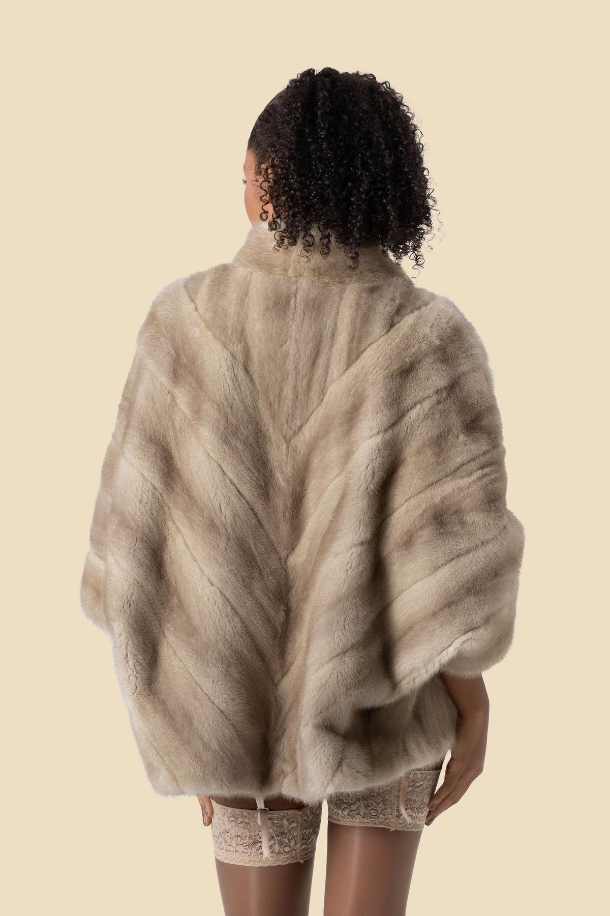 ANGELIKA mink fur cape jacket by Kerime Ataker