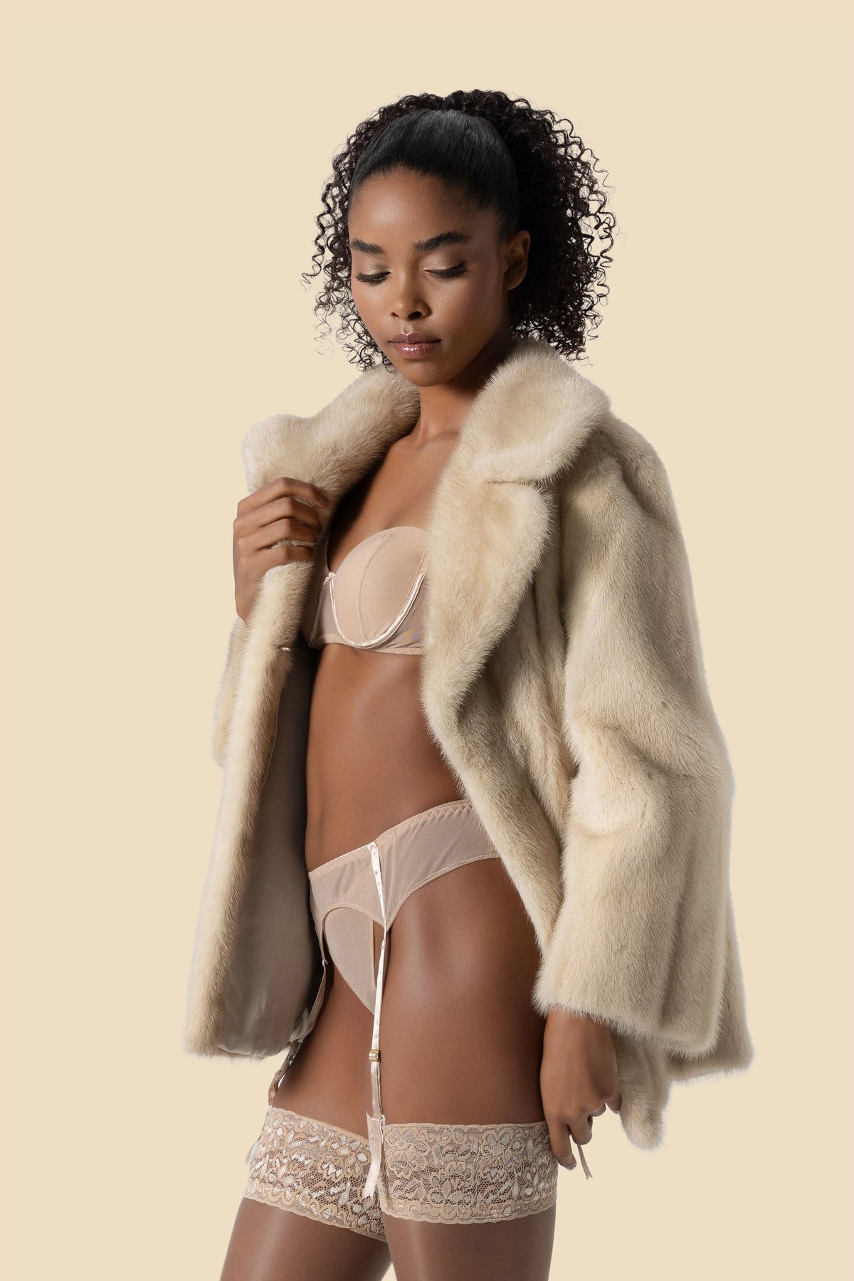 DIANA oversized mink fur jacket by Kerime Ataker