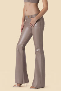 BIANKA women's straight-leg leather pants by Kerime Ataker